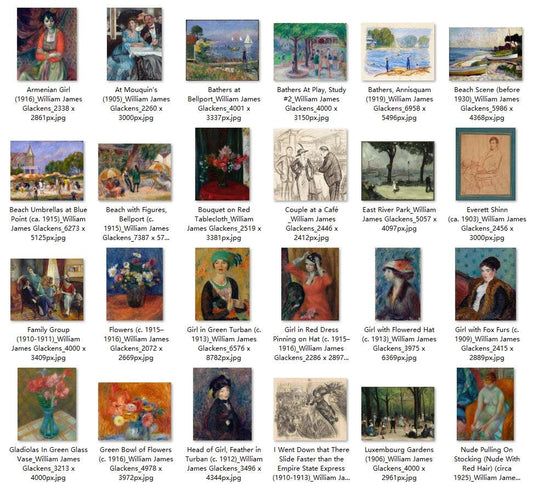 71 Painting Images by William James Glackens (American, 1870 - 1938) - Gandhanra-ART