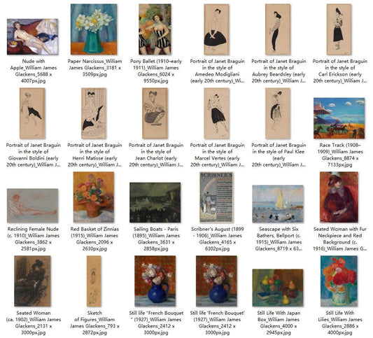 71 Painting Images by William James Glackens (American, 1870 - 1938) - Gandhanra-ART