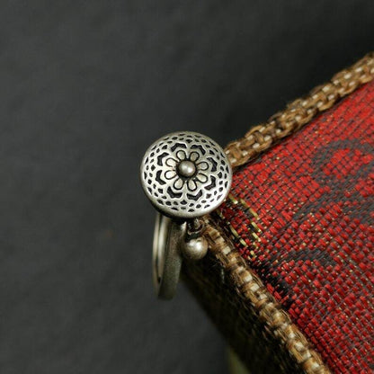 Silver Prayer Wheel Ring - Gandhanra-ART