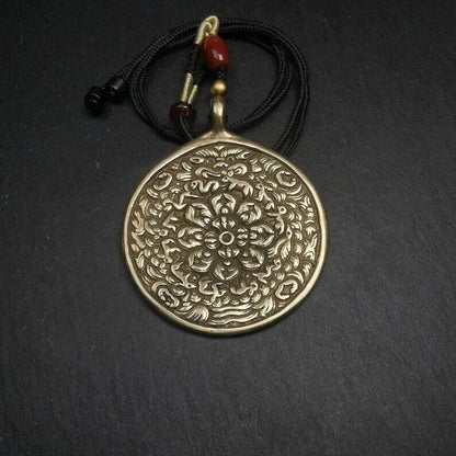 Mandala Flower Amulet Melong Mirror Pendant - Gandhanra-ART