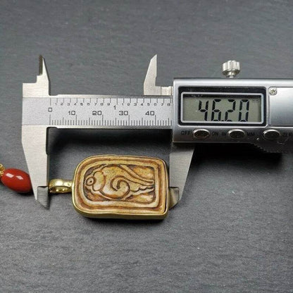 Kapala Amulet,Conch Shell Shankha Pendant - Gandhanra-ART