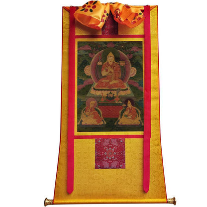 Tsongkhapa and His 2 Disciples - 17th Century - Gandhanra-ART
