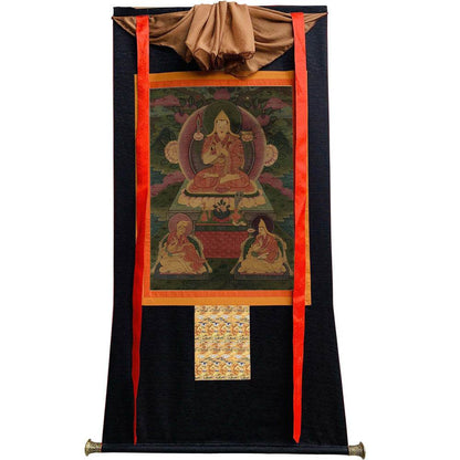 Tsongkhapa and His 2 Disciples - 17th Century - Gandhanra-ART