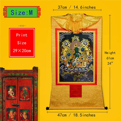 Green Tara - in Black Style - Gandhanra-ART