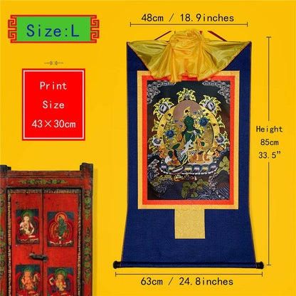 Green Tara - in Black Style - Gandhanra-ART