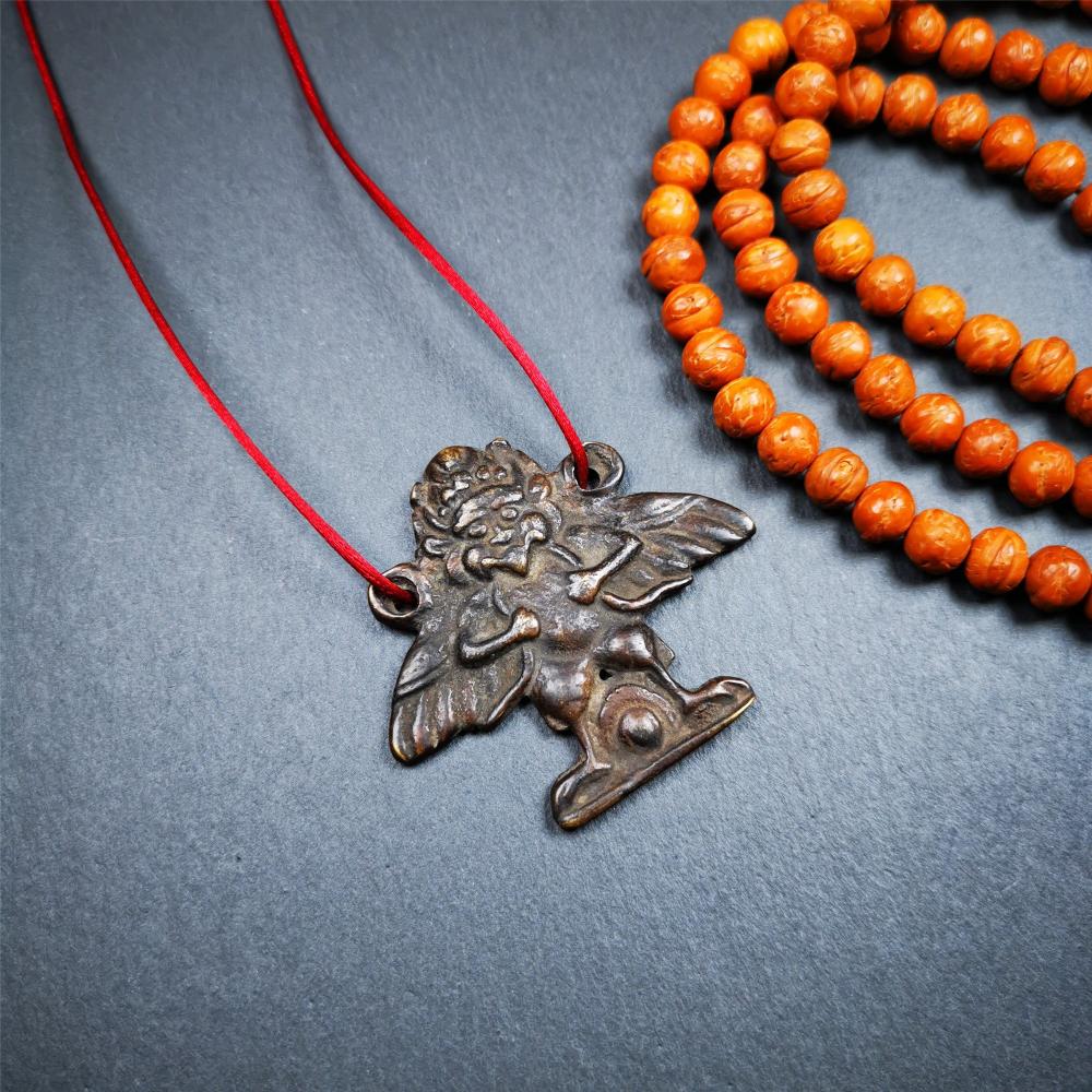 Garuda Amulet - 1.9" - 100 Years Old Gandhanra-ART