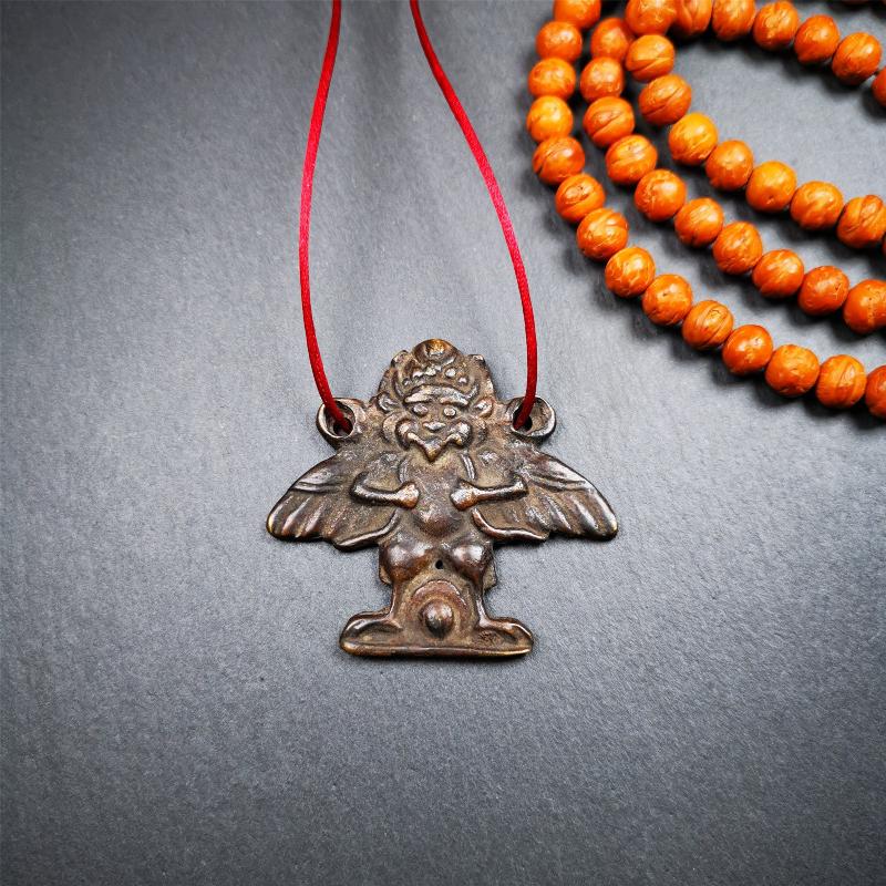 Garuda Amulet - 1.9" - 100 Years Old Gandhanra-ART