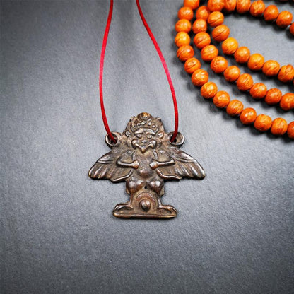 Garuda Amulet - 1.9" - 100 Years Old Gandhanra-ART