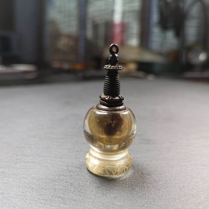 Buddhist Amulet,Crystal Stupa Pendant,Pagoda,Buddhist Tower,Gau Shrine - Gandhanra-ART