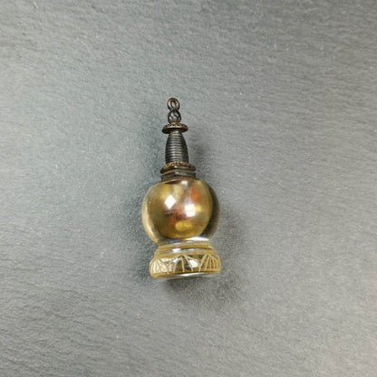 Buddhist Amulet,Crystal Stupa Pendant,Pagoda,Buddhist Tower,Gau Shrine - Gandhanra-ART