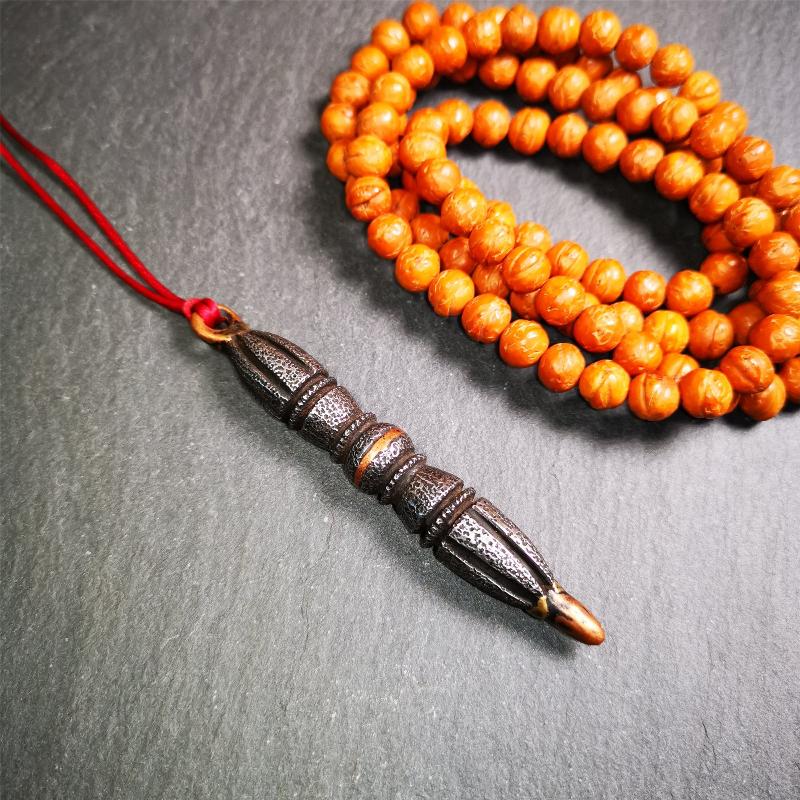 Nine-pronged Vajra Dorje Amulet,Tibetan Buddhism Ritual Implement 86mm