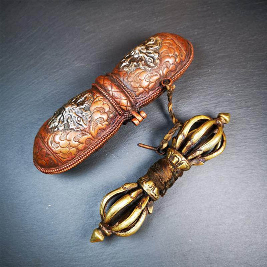 9 Pronged Vintage Vajra Dorje with Case - Gandhanra-ART