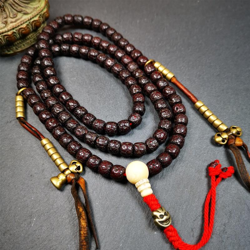 Old Lotus Seed Mala,0.32" Gandhanra-ART