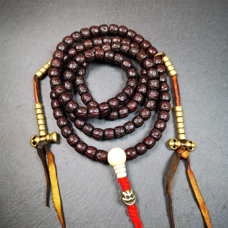 Old Lotus Seed Mala,0.32" Gandhanra-ART