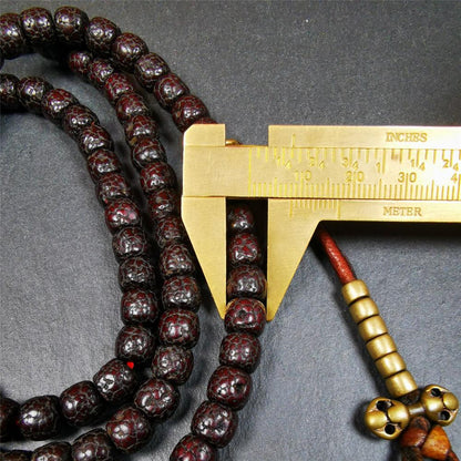 Old Lotus Seed Mala,0.32" Gandhanra-ART
