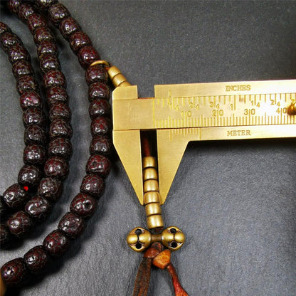 Old Lotus Seed Mala,0.32" Gandhanra-ART