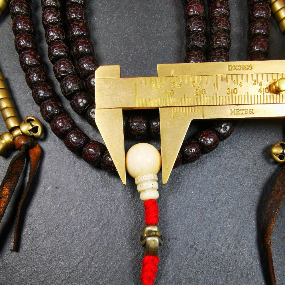 Old Lotus Seed Mala,0.32" Gandhanra-ART