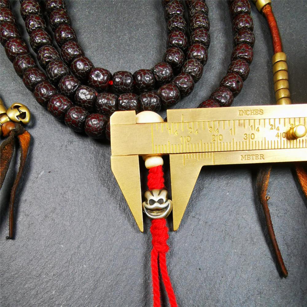 Old Lotus Seed Mala,0.32" Gandhanra-ART