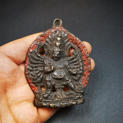Gandhanra Vintage Tibetan Buddhist Statue,Yamantaka,Vajrabhairava,40 Years Old