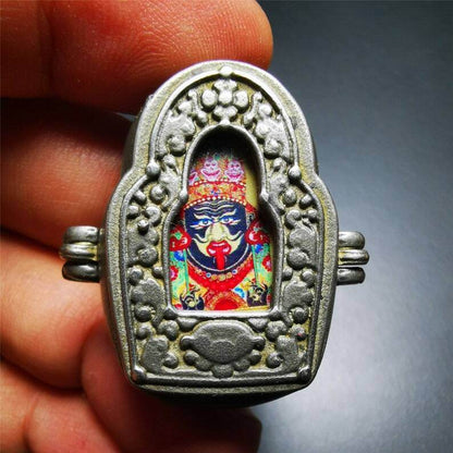 Gau Ghau Shrine,Shri Devi,Drashi Lhamo,Zashi Lhamo,Buddhist Altar Amulet Pendant - Gandhanra-ART