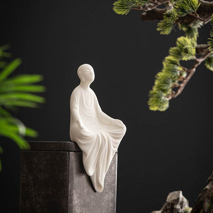 White Porcelain Buddha Statue - Gandhanra-ART