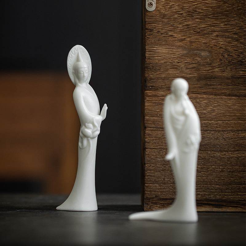 White Porcelain Buddha Statue - Gandhanra-ART