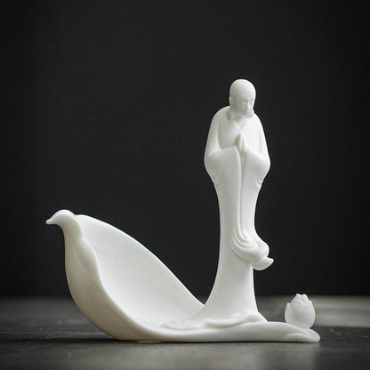 White Porcelain Buddha Statue - Gandhanra-ART