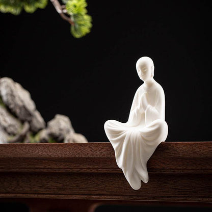 White Porcelain Buddha Statue - Gandhanra-ART