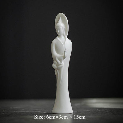 White Porcelain Buddha Statue - Gandhanra-ART