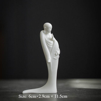 White Porcelain Buddha Statue - Gandhanra-ART
