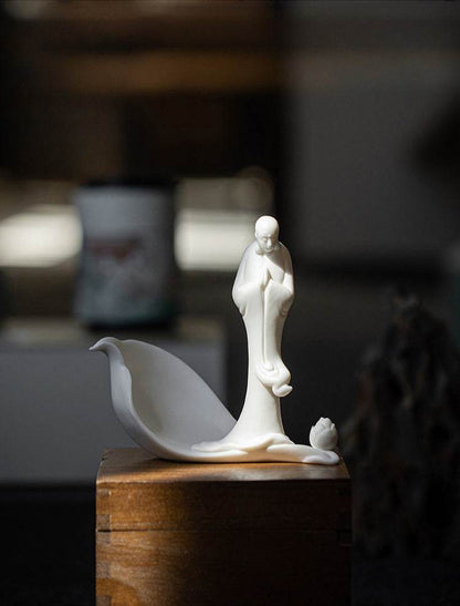 White Porcelain Buddha Statue - Gandhanra-ART