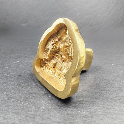 Simhanada Avakokitesvara Tsa Tsa Mold, Seng Ge Dra | 4.5cm Gandhanra-ART