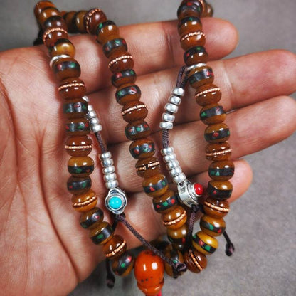8mm Yak Bone Mala,68cm - Gandhanra-ART