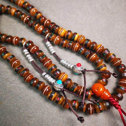 8mm Yak Bone Mala,68cm - Gandhanra-ART