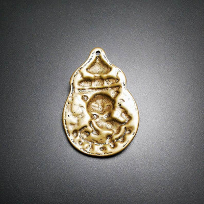 Buddhist Protective Pendant,Snow Lion Amulet Badge - Gandhanra-ART