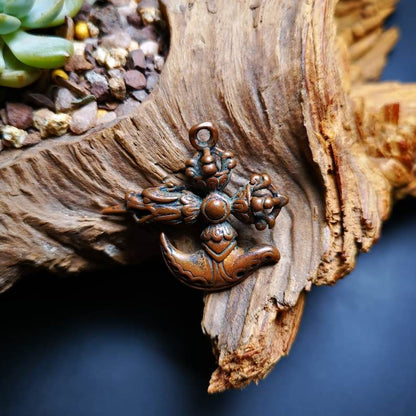 Amulet,Cross Kartika(knife of the dakinis) and Kila(Dorje Phurba) - Gandhanra-ART