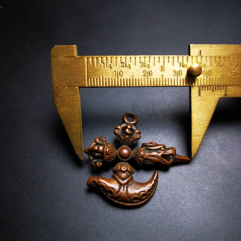 Amulet,Cross Kartika(knife of the dakinis) and Kila(Dorje Phurba) - Gandhanra-ART
