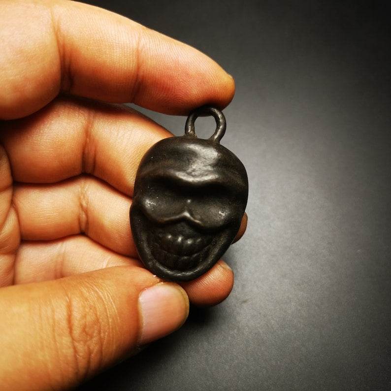 Skull Sītavana Amulet,Smasana Adhipati Pendant,Made of Thokcha - Gandhanra-ART
