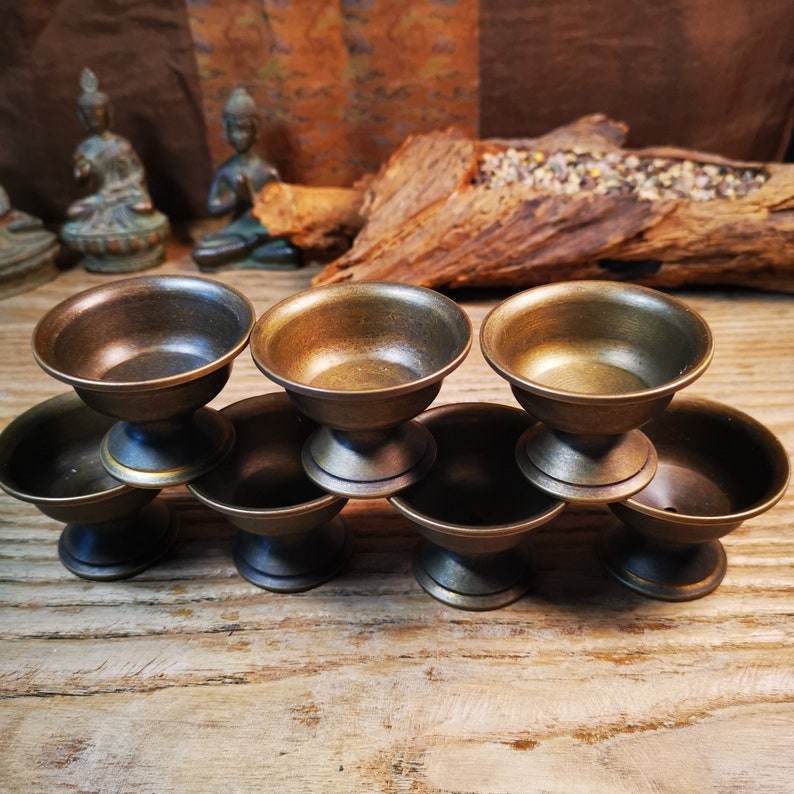 Offering Butter Lamps,1 Set of 7 Lamps - Gandhanra-ART
