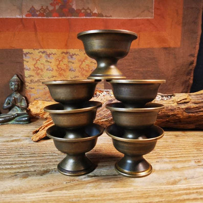 Offering Butter Lamps,1 Set of 7 Lamps - Gandhanra-ART