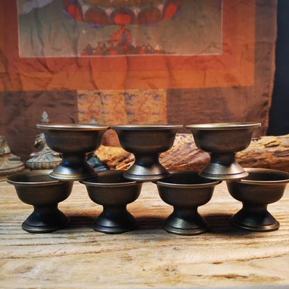 Offering Butter Lamps,1 Set of 7 Lamps - Gandhanra-ART