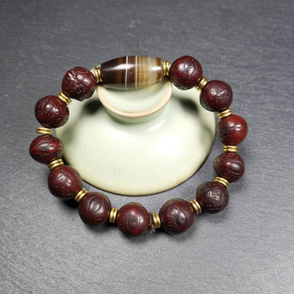 Wrist Mala, Bodhi Seed Beads Bracelet - Gandhanra-ART
