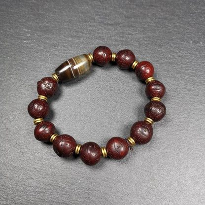 Wrist Mala, Bodhi Seed Beads Bracelet - Gandhanra-ART