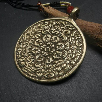 Mandala Flower Amulet Melong Mirror Pendant - Gandhanra-ART