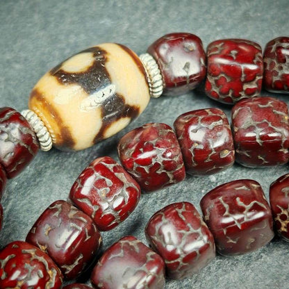 Mala Necklace,Old 8mm 108 Rudraksha Prayer Beads - Gandhanra-ART