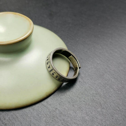 Silver Ring | Amitayus Ring and Mantra - Gandhanra-ART