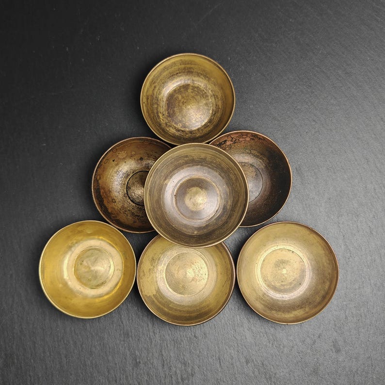 Water Offering Bowls 2.4" × 0.8" Gandhanra-ART