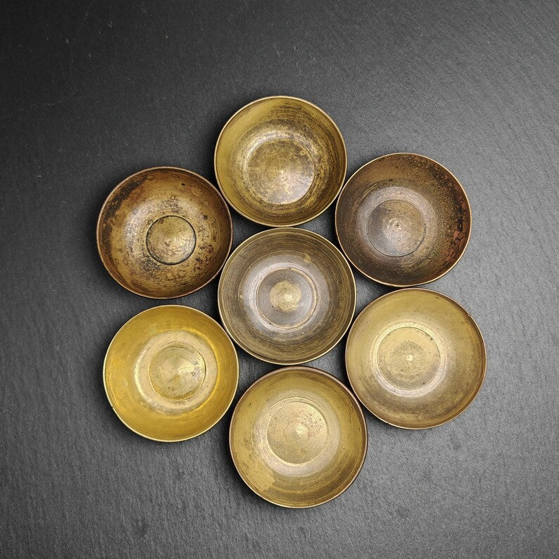 Water Offering Bowls 2.4" × 0.8" Gandhanra-ART
