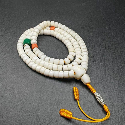 8mm Shankha Shell 108 Prayer Beads - Gandhanra-ART