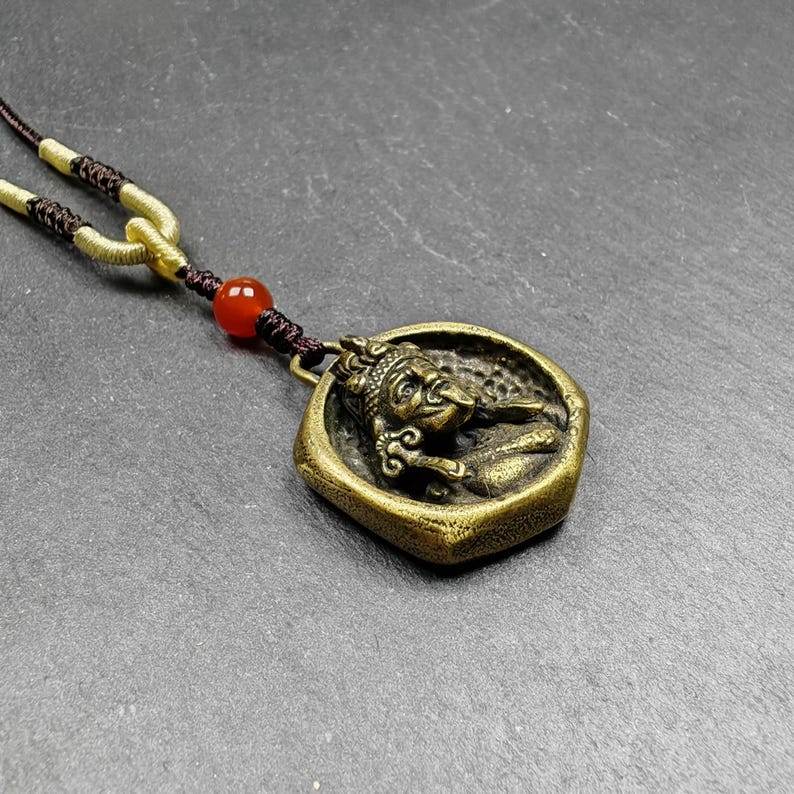 Double Faced Drashi Lhamo Amulet,Zashi Lhamo Pendant - Gandhanra-ART